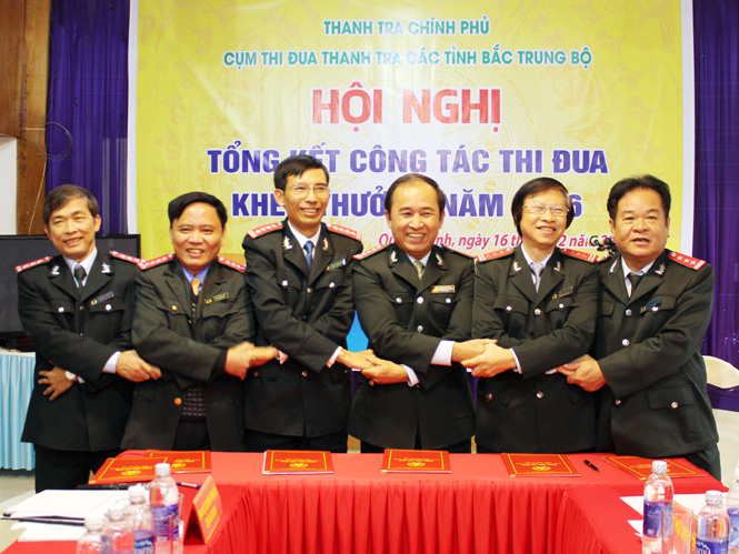 Cụm thi đua Thanh tra các tỉnh Bắc Trung bộ: Ký kết giao ước thi đua và đăng ký khen thưởng năm 2017