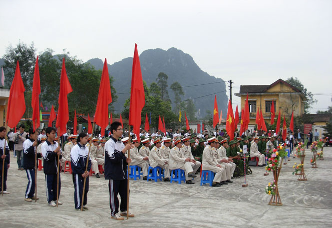 Năm 2017, Minh Hóa có 65 thanh niên onhập ngũ