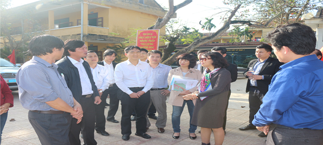 Đoàn công tác liên ngành khảo sát thực tế tình hình phát triển đô thị khu vực thị trấn Kiến Giang và Hoàn Lão mở rộng
