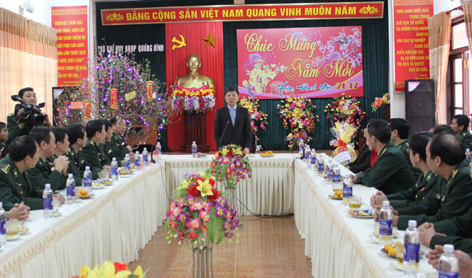 Đồng chí Chủ tịch UBND tỉnh chúc Tết Bộ Chỉ huy Bộ đội Biên phòng tỉnh