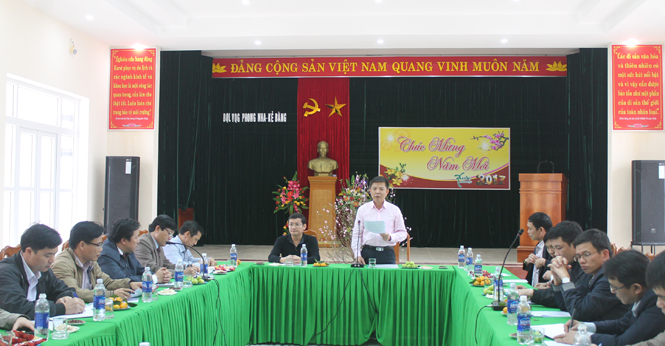 Đồng chí Chủ tịch UBND tỉnh thăm và làm việc với Ban quản lý VQG PN-KB nhân dịp đầu năm mới