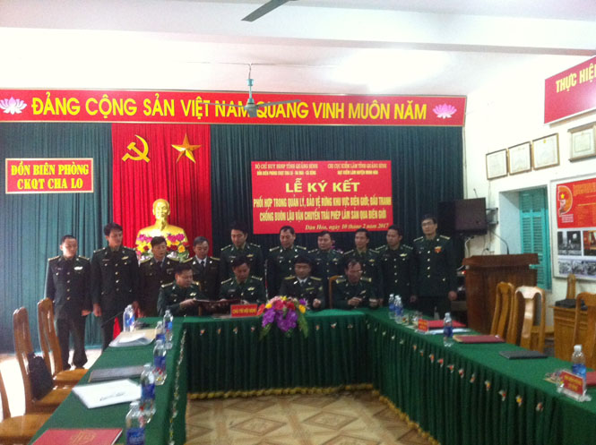 Ký kết phối hợp quản lý bảo vệ rừng, đấu tranh chống buôn lậu, vận chuyện trái phép lâm sản qua biên giới