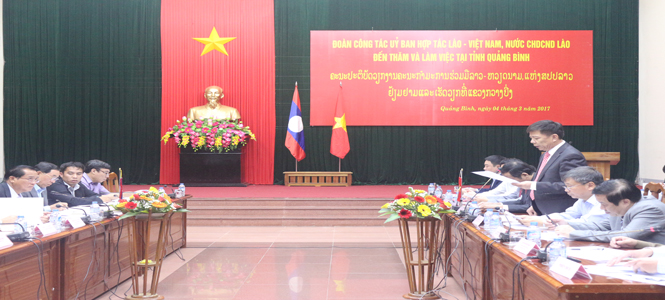UBND tỉnh làm việc với Đoàn công tác liên ngành nước CHDCND Lào
