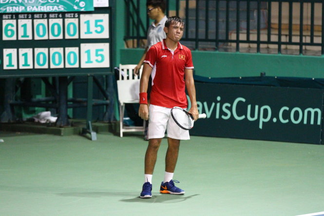 Hoàng Nam rút lui khỏi Davis Cup vì chấn thương