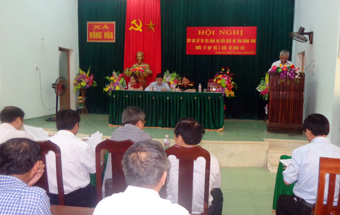Đoàn đại biểu Quốc hội tỉnh tiếp xúc cử tri huyện Tuyên Hoá và Minh Hoá