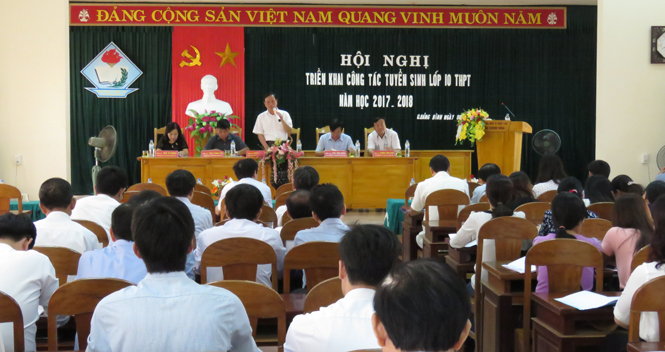 Triển khai công tác tuyển sinh lớp 10 THPT, năm học 2017-2018