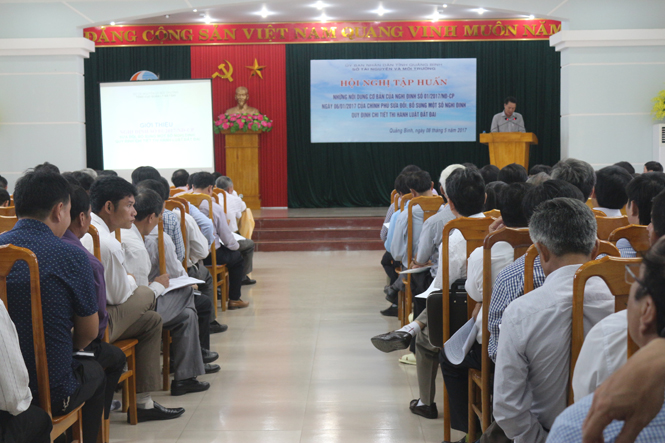 Tập huấn về sửa đổi, bổ sung một số nghị định quy định chi tiết thi hành Luật Đất đai