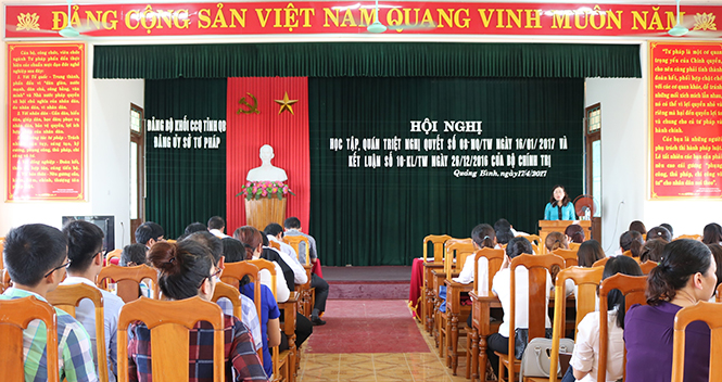 Đảng bộ Sở Tư pháp: Tăng cường công tác kiểm tra, giám sát của Đảng