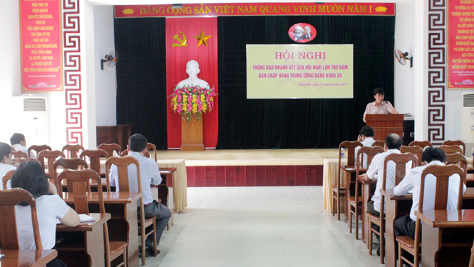 Đảng ủy Khối các cơ quan tỉnh thông báo nhanh kết quả Hội nghị lần thứ 5 (khóa XII)