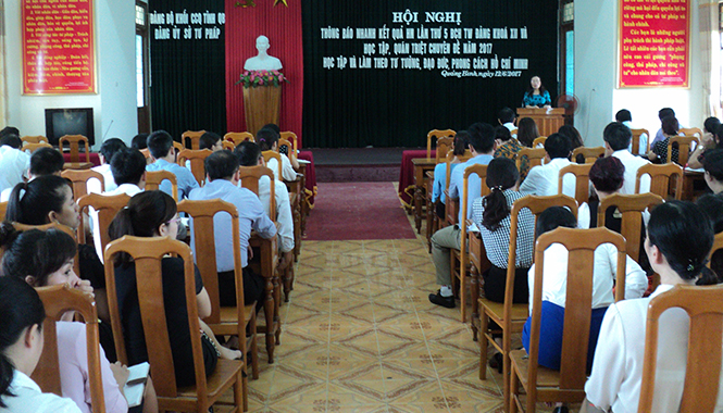 Đảng ủy Sở Tư pháp: Quán triệt chuyên đề năm 2017 "Học tập và làm theo tư tưởng, đạo đức, phong cách Hồ Chí Minh"
