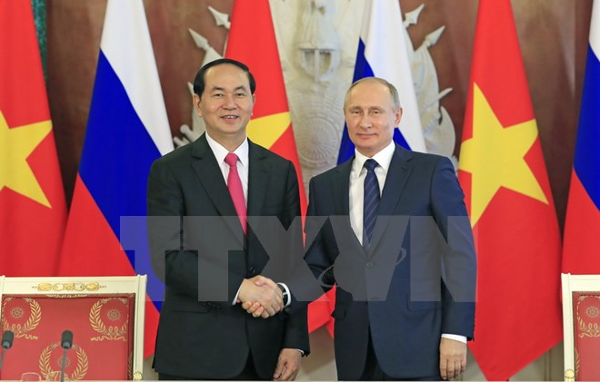 Việt Nam-Nga ra tuyên bố chung về chuyến thăm của Chủ tịch nước