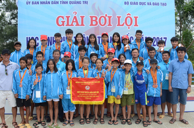 Quảng Bình giành giải nhì Giải bơi lội học sinh phổ thông toàn quốc năm 2017