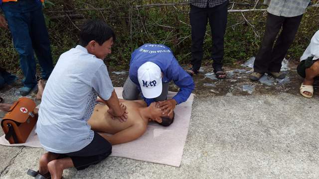 Diễn tập phòng chống thiên tai và tìm kiếm cứu nạn tại xã Quảng Lưu