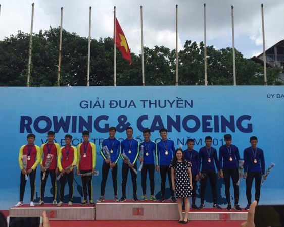 Quảng Bình giành 7 huy chương tại Giải đua thuyền Rowing và Canoeing vô địch trẻ quốc gia