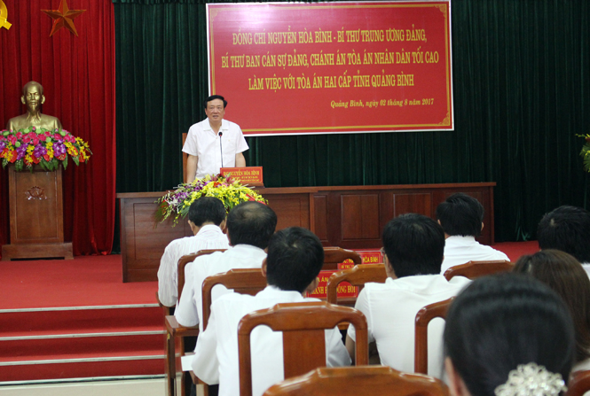 TAND hai cấp tỉnh Quảng Bình đẩy mạnh hơn nữa lộ trình cải cách tư pháp