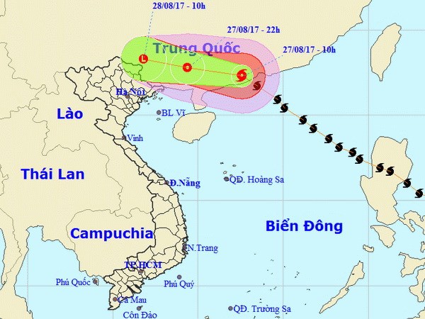 Bão số 7 đã đi vào khu vực phía Nam tỉnh Quảng Đông của Trung Quốc