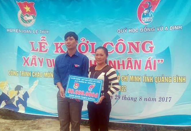 Huyện đoàn Lệ Thủy khởi công xây dựng nhà nhân ái