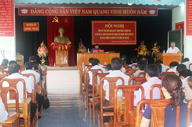 Huyện ủy Quảng Trạch: Tổng kết thực hiện Nghị quyết Trung ương 3 (khóa VIII)