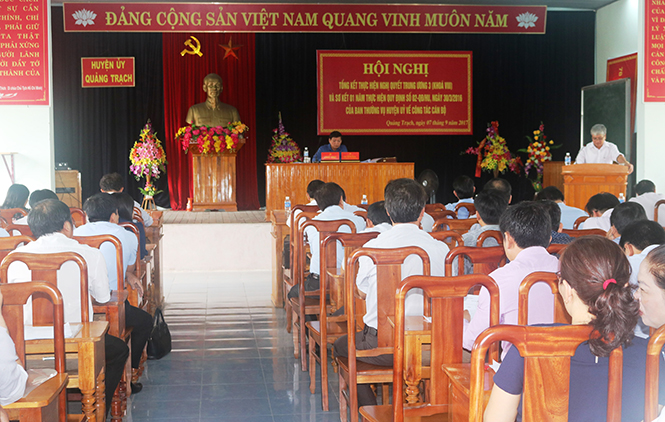 Quảng Trạch: Tập trung đổi mới toàn diện công tác cán bộ