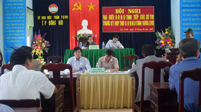 Đại biểu HĐND tỉnh tiếp xúc với cử tri TP. Đồng Hới và huyện Minh Hóa