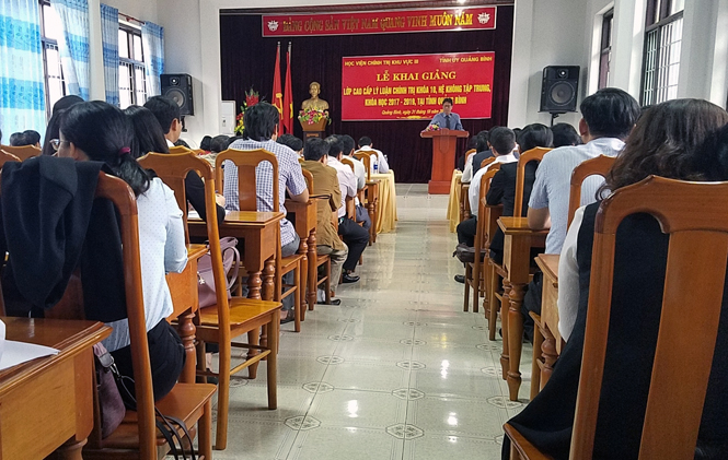Khai giảng lớp Cao cấp lý luận Chính trị K10, khóa học 2017-2018