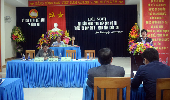 Đại biểu HĐND tỉnh tiếp xúc cử tri trước kỳ họp thứ 6