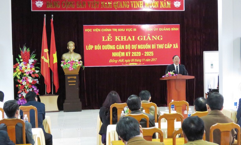 Khai giảng lớp bồi dưỡng cán bộ dự nguồn bí thư cấp xã, nhiệm kỳ 2020-2025