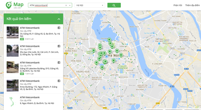 Gần 1,2 triệu điểm dịch vụ trên bản đồ số Cốc Cốc Map