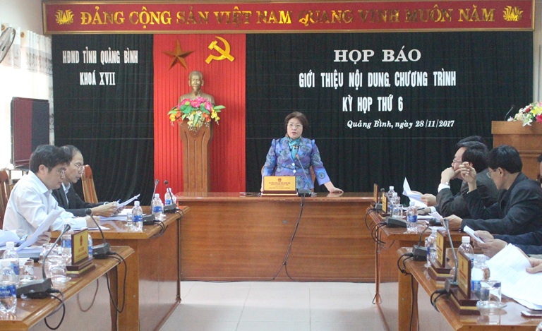 Họp báo giới thiệu nội dung, chương trình kỳ họp thứ 6, HĐND tỉnh khóa XVII