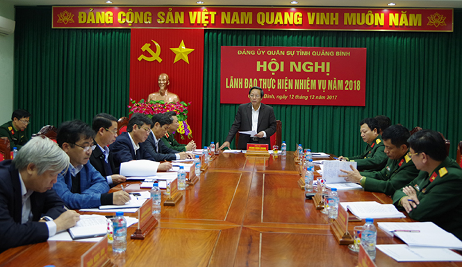 Đảng ủy Quân sự tỉnh: Ra nghị quyết lãnh đạo thực hiện nhiệm vụ 2018