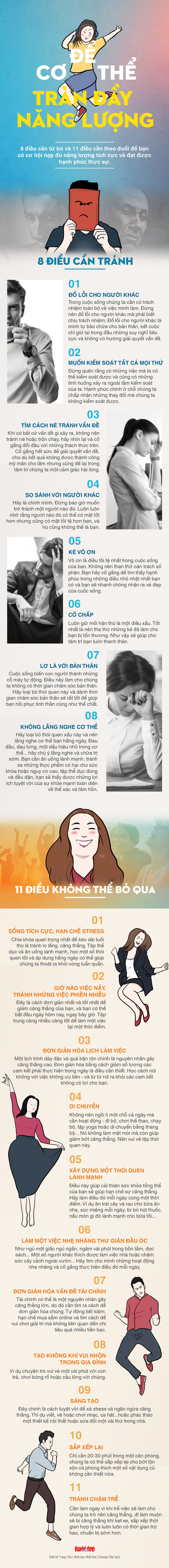 Để cơ thể tràn đầy năng lượng