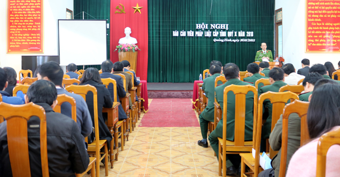 Bồi dưỡng kiến thức pháp luật cho báo cáo viên pháp luật cấp tỉnh