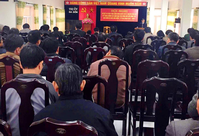 Thị uỷ Ba Đồn: Sơ kết 5 năm thực hiện Nghị quyết 21-NQ/TW về công tác bảo hiểm xã hội, bảo hiểm y tế