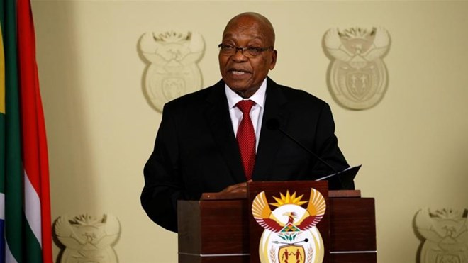 Tổng thống Nam Phi Jacob Zuma chính thức tuyên bố từ chức