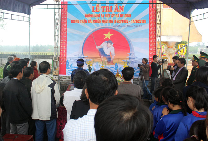 Lễ tri ân các anh hùng, liệt sỹ Gạc Ma