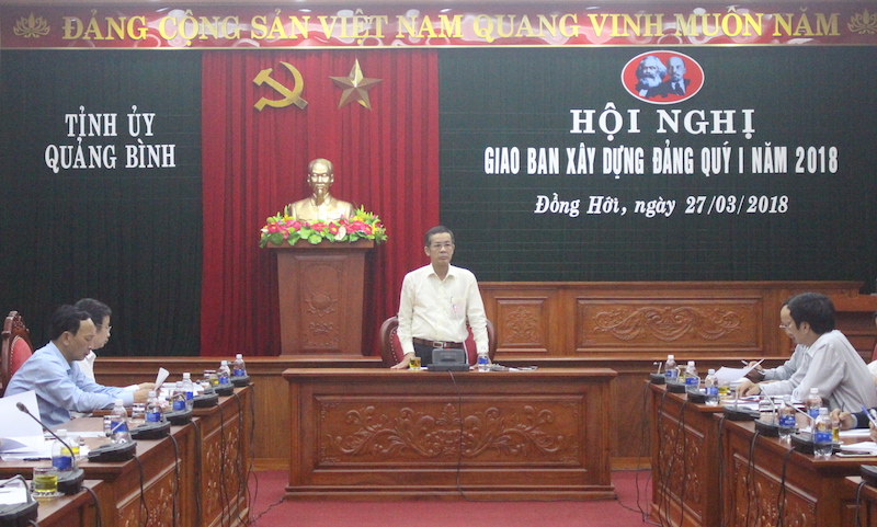 Giao ban công tác xây dựng Đảng quý I năm 2018