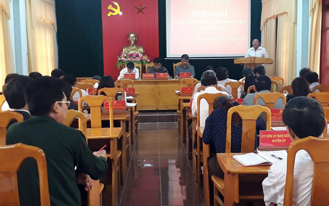 Huyện ủy Minh Hóa, Bố Trạch: Triển khai nhiệm vụ quý II-2018