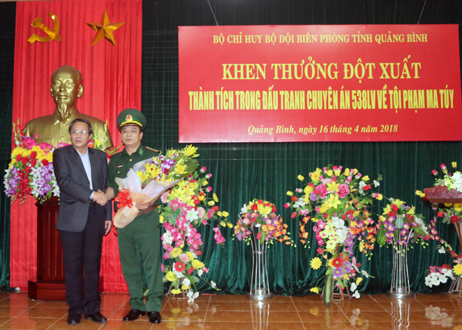 Biểu dương và khen thưởng Ban chuyên án 538Lv Bộ đội Biên phòng tỉnh