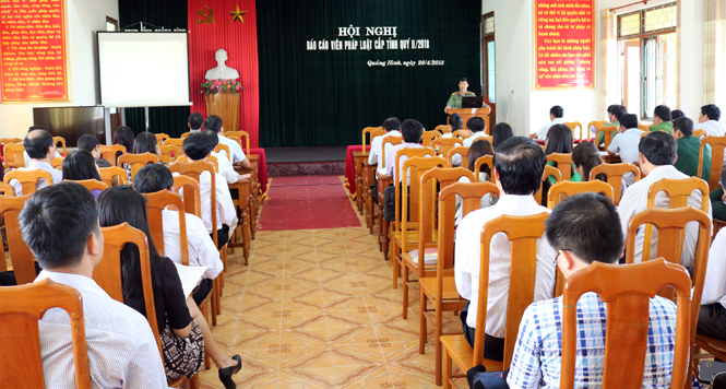 Bồi dưỡng kiến thức pháp luật cho báo cáo viên pháp luật cấp tỉnh