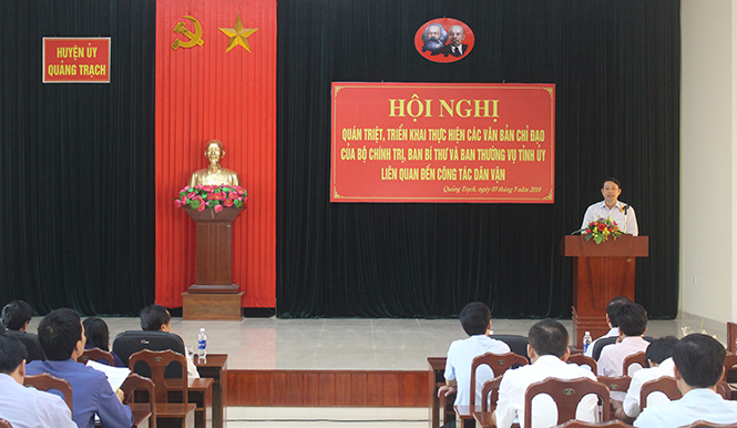 Quảng Trạch: Quán triệt các chủ trương của Trung ương liên quan đến công tác dân vận