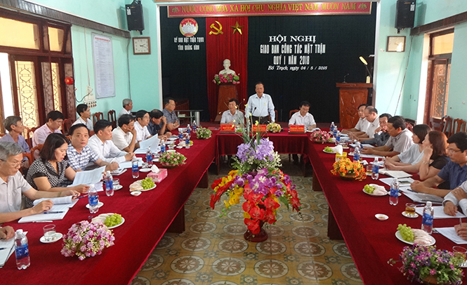 Giao ban công tác Mặt trận quý I năm 2018