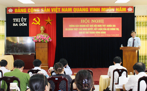 Các địa phương, đơn vị thông báo nhanh kết quả Hội nghị Trung ương 7 (khóa XII)