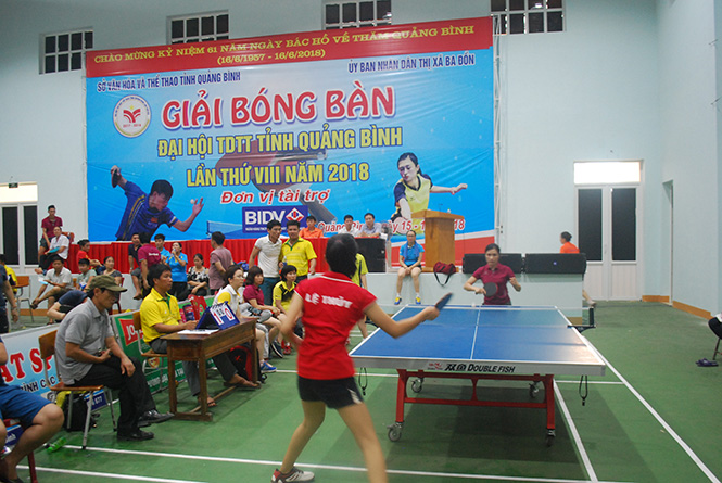 Giải bóng bàn Đại hội TDTT toàn tỉnh năm 2018: Bất ngờ Lệ Thủy