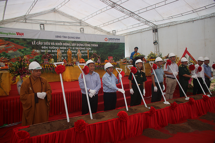 Khởi công xây dựng công trình Đền tưởng niệm liệt sỹ Trường Sơn tại trọng điểm ATP-Đường 20 Quyết Thắng