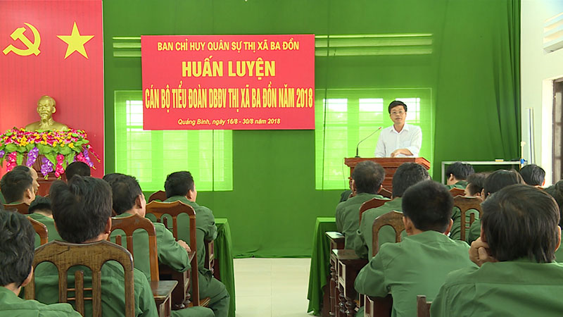 Thị xã Ba Đồn: Huấn luyện cán bộ dự bị động viên  năm 2018