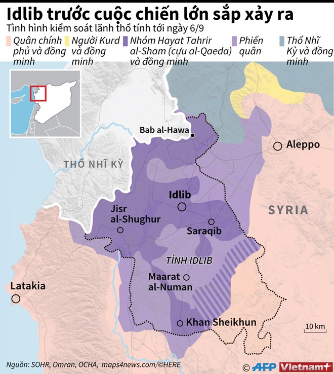 [Infographics] Tình hình Idlib trước cuộc chiến lớn sắp xảy ra