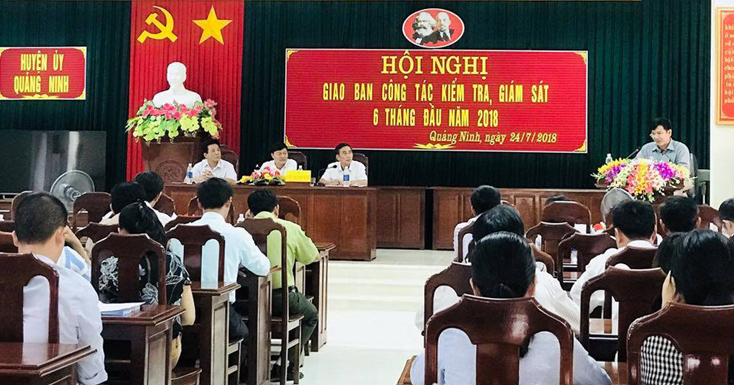 Đảng bộ huyện Quảng Ninh:  Tăng cường công tác kiểm tra, giám sát của Đảng