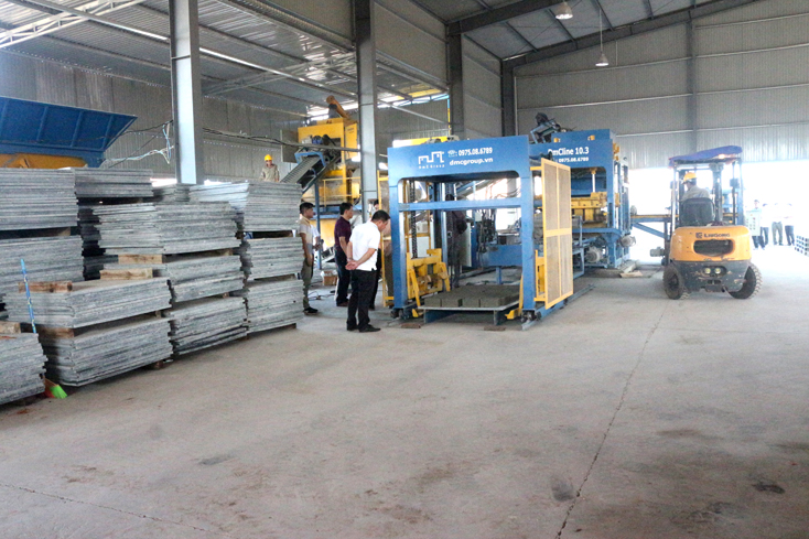 Tăng cường sản xuất, sử dụng vật liệu xây không nung trên địa bàn tỉnh