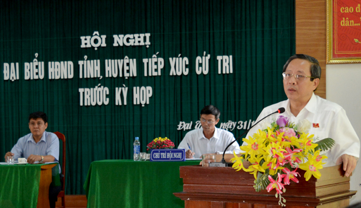 Đại biểu HĐND tỉnh tiếp xúc cử tri trước kỳ họp thứ 8, HĐND tỉnh khóa XVII