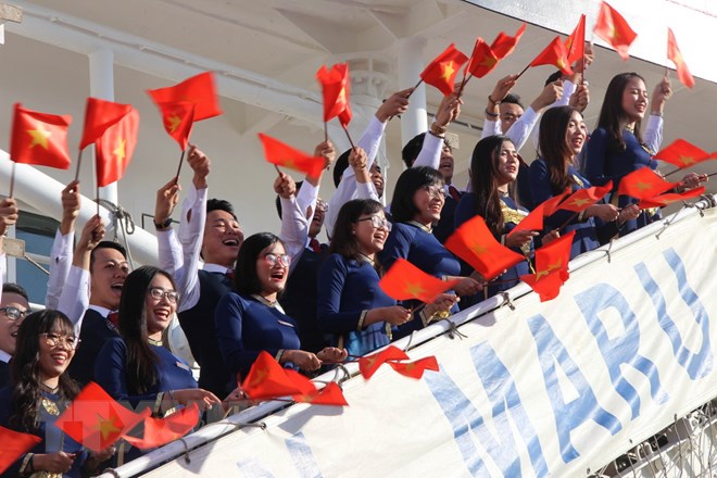 Đón tàu Thanh niên Đông Nam Á và Nhật Bản đến Việt Nam